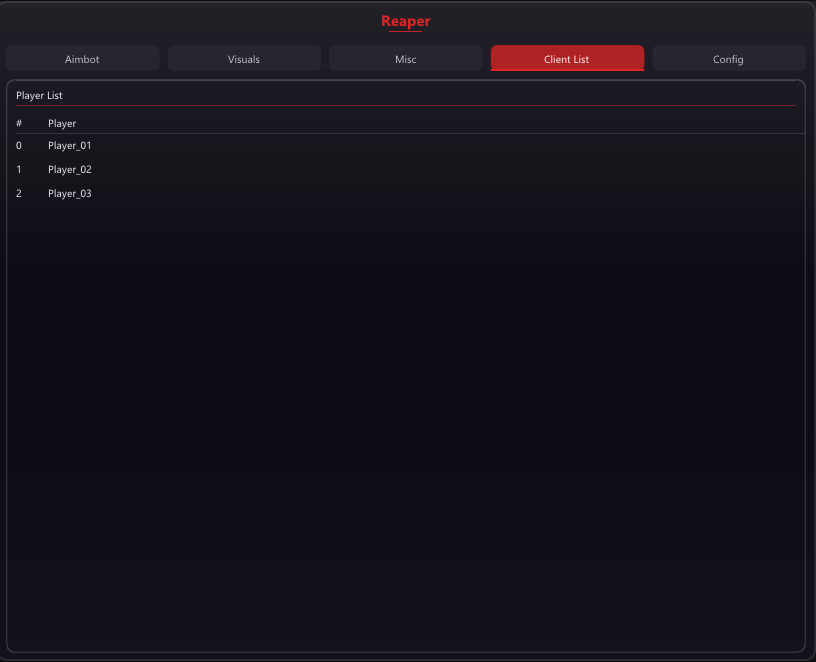 Reaper Client List
